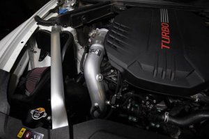 Kia Stinger Charge Pipe Kit - K&N Engineering - Mandrel-Bent Aluminum - Gunmetal Gray - `19-`21